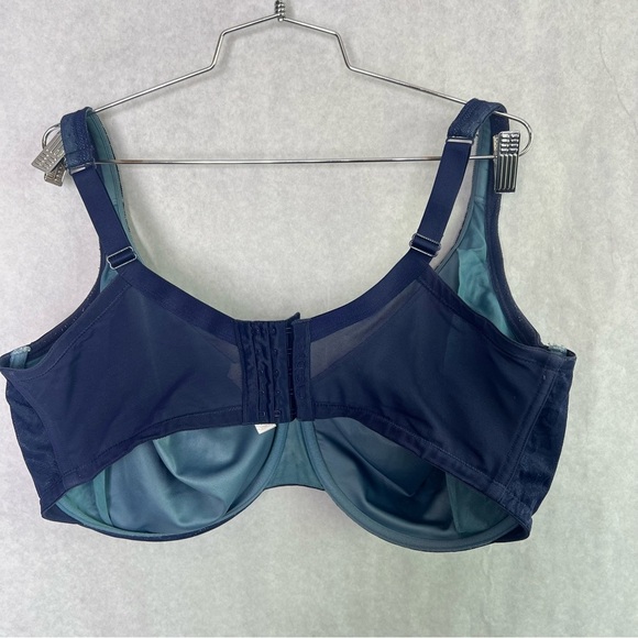 Cacique 42j bra modern lace covered unlined full coverage - Picture 2 of 6